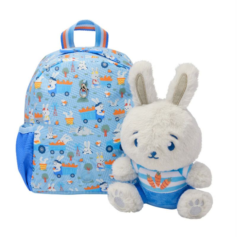 Smiggle Rabbit Design 4pcs Backpack 26cm Lunch bag Case Bottle