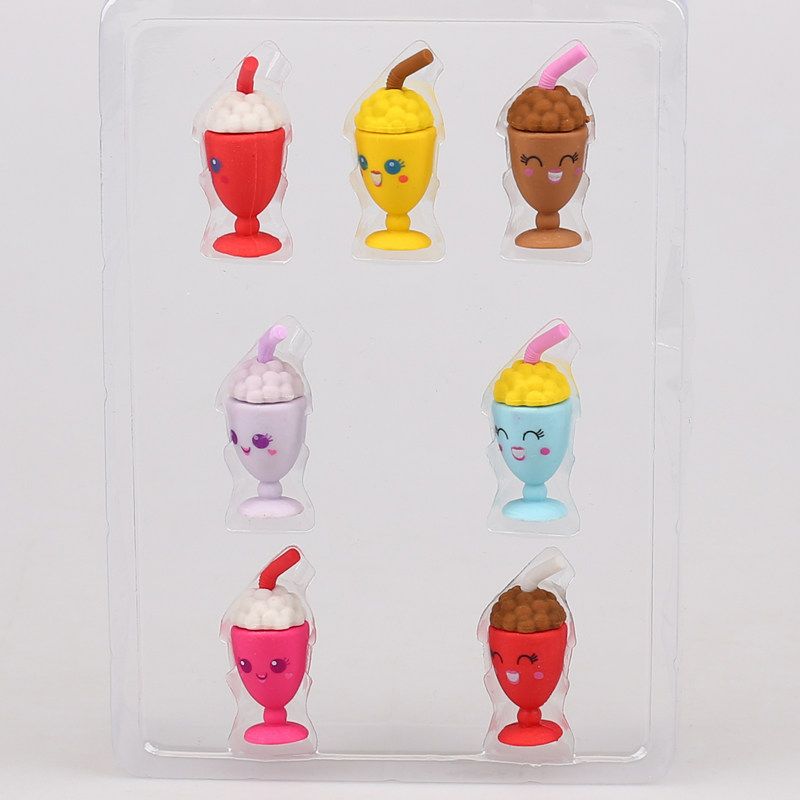 Smiggle Scented Erasers Pack Of 7 Milkshakes Design