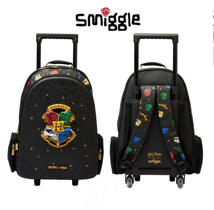 Smiggle Backpack With Wheels Harry Potter Design