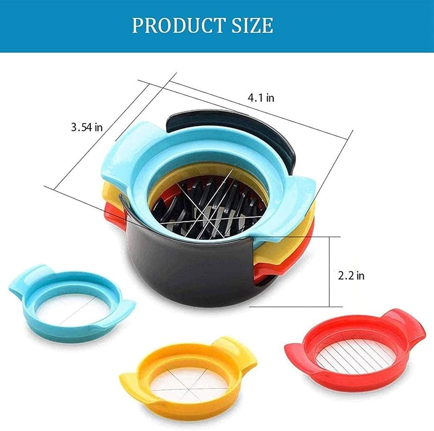 3in1 Egg Slicer Stainless Steel Cutter Multi Purpose Kitchen Tool
