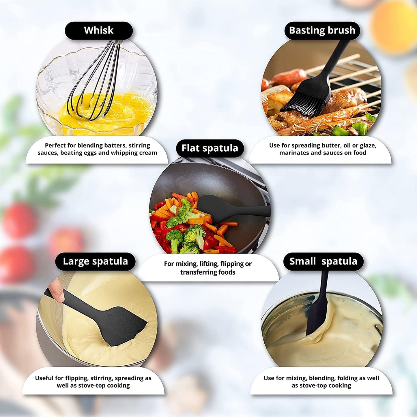 12 Pieces Silicone Kitchen Utensil Set
