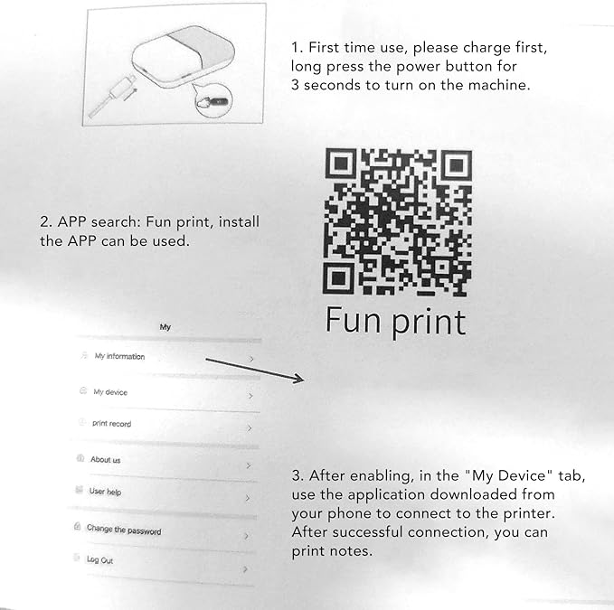 Mini Portable Printer Pocket Wireless Bluetooth Printer