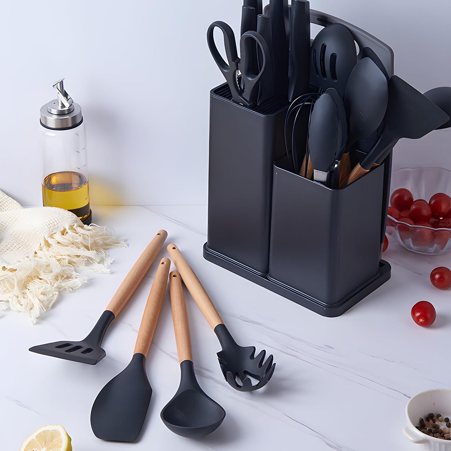 19 Pieces Kitchen Utensil And Knife Set