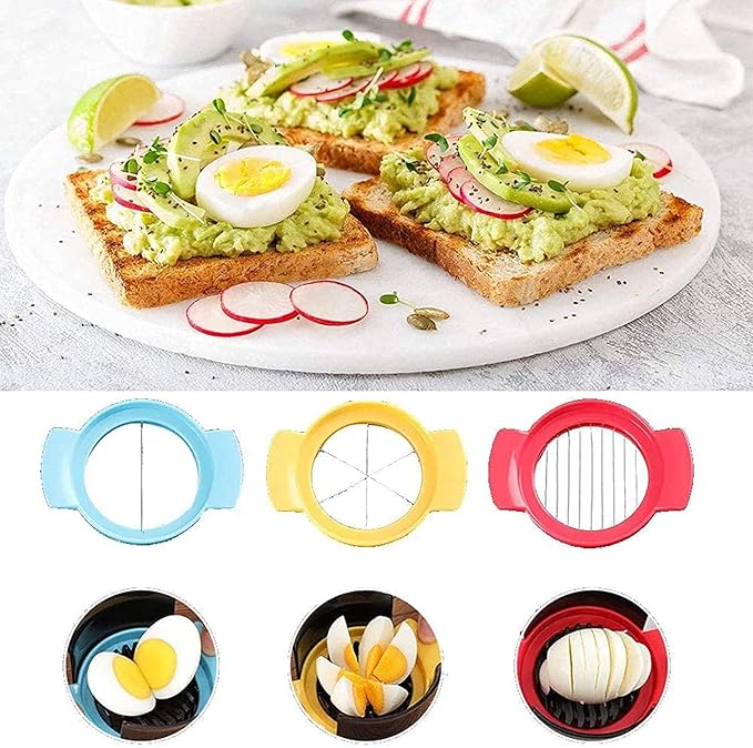 3in1 Egg Slicer Stainless Steel Cutter Multi Purpose Kitchen Tool