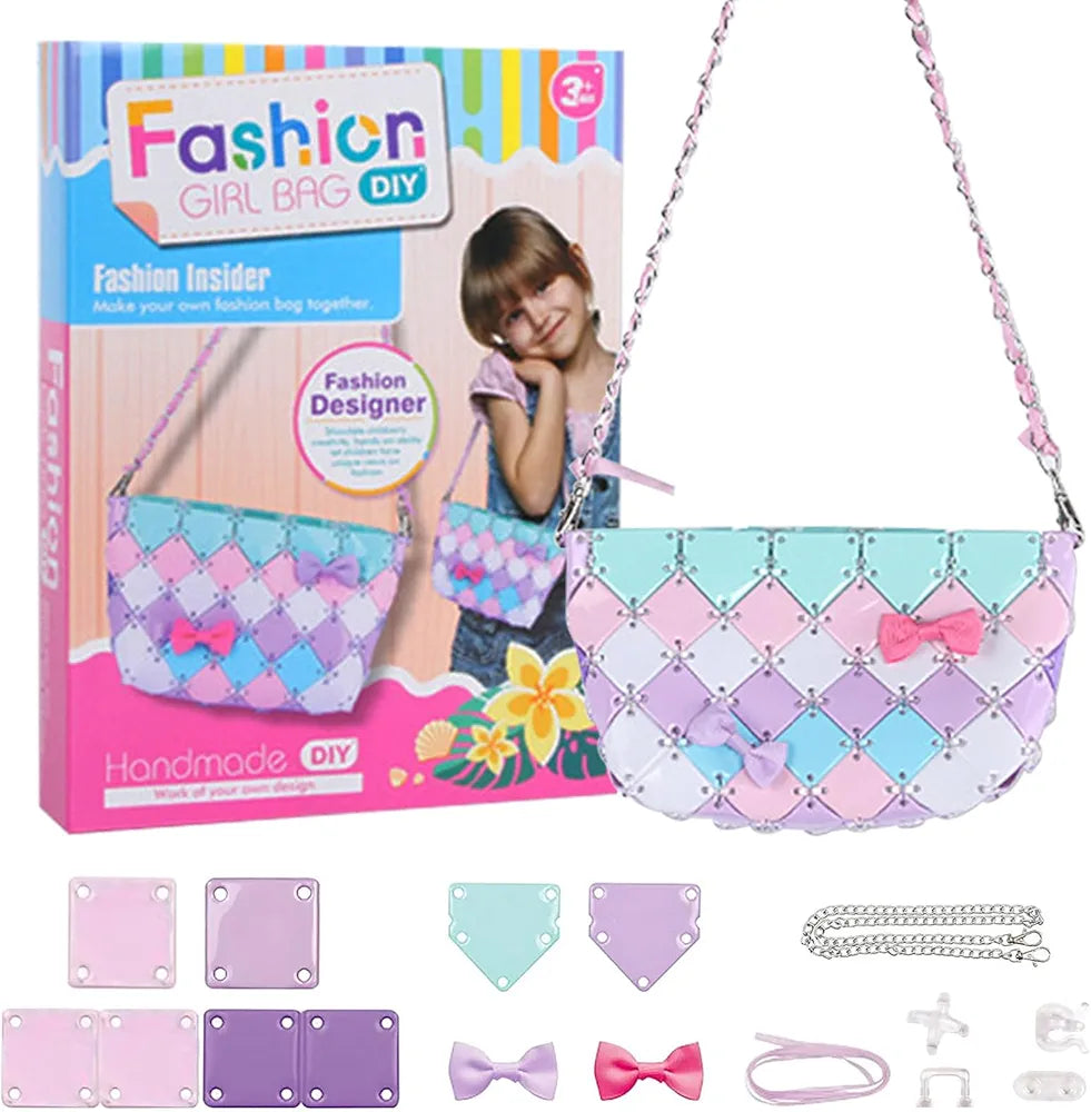 Gifts Toys for Girls - Stylish Girls Pink Crafted Chain Bag, Toys Birthday Gifts for Girls Age 6+