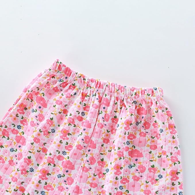 Pijama For Girls Cotton Flower Design Size 1-12y