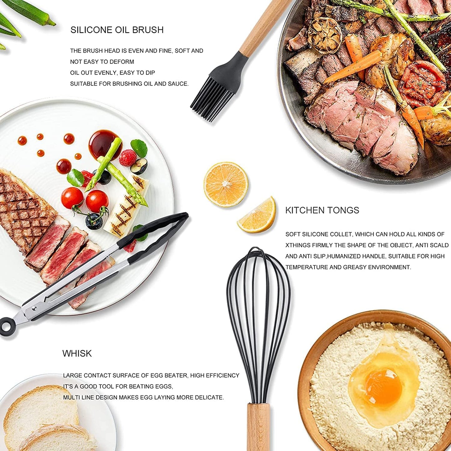 12 Pieces Silicone Kitchen Utensil Set