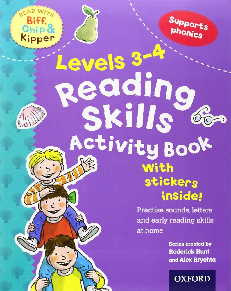 Reading Skills Activity Book With stickers inside . Set 4 Books