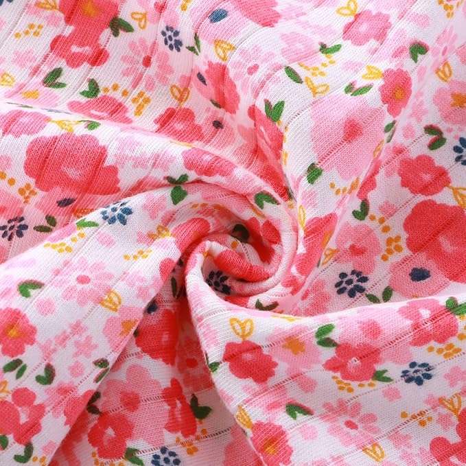 Pijama For Girls Cotton Flower Design Size 1-12y