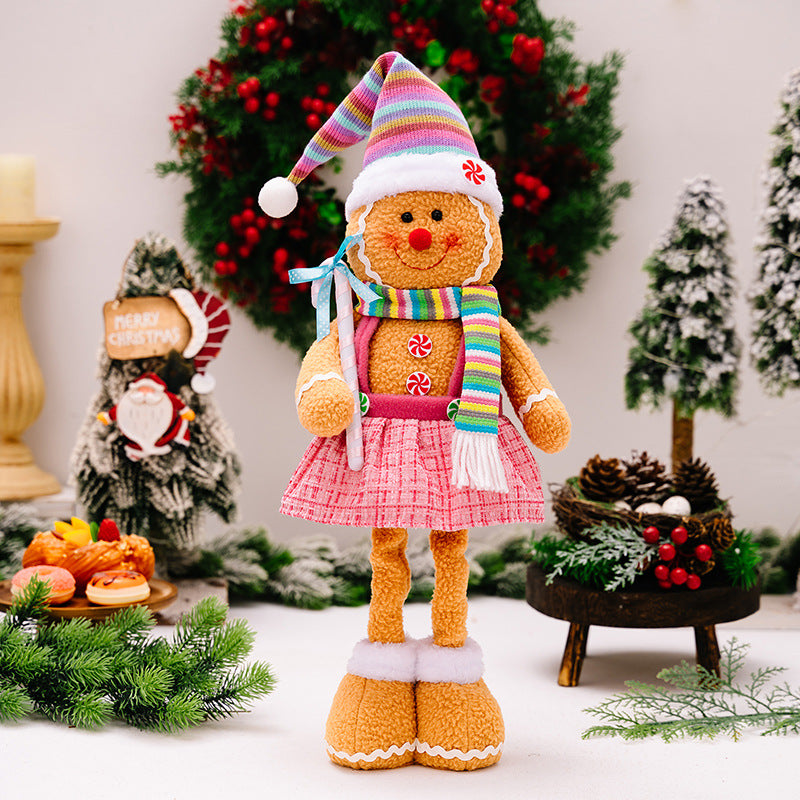 Christmas Gingerbread Standing Plush Decoration