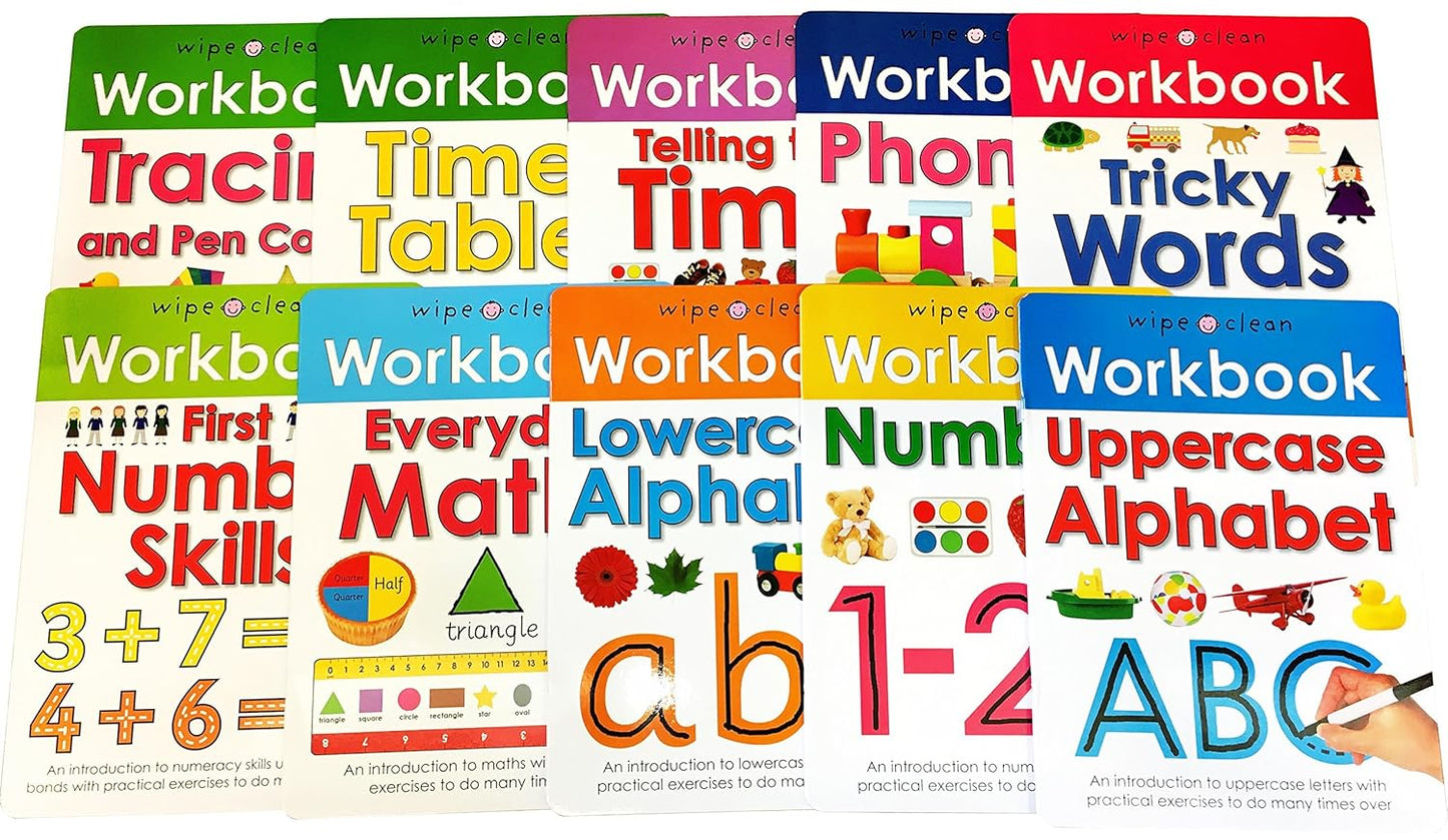 Wipe And Clean Workbooks (Set of 10 Books)
