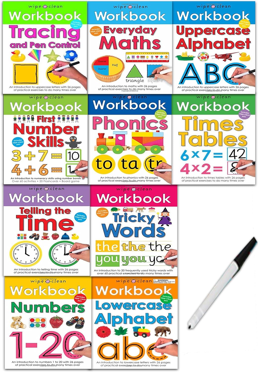 Wipe And Clean Workbooks (Set of 10 Books)