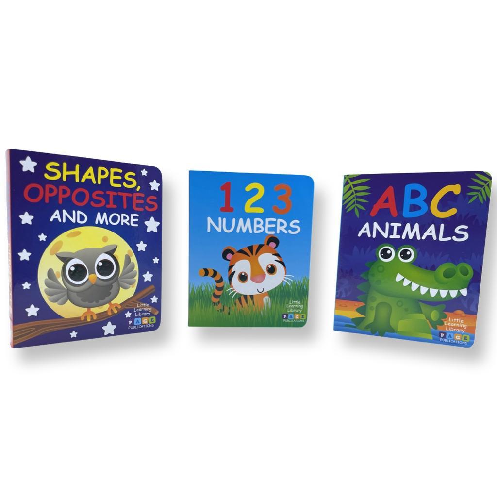Little Learning Library (3 Book Set) Alphabet,Numbers&Opposites-Kids Books Boxed Collection