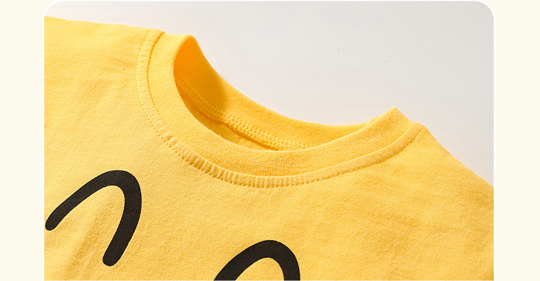 .Outfit Cotton 100% Smiley Face Set For Kids 5-7y