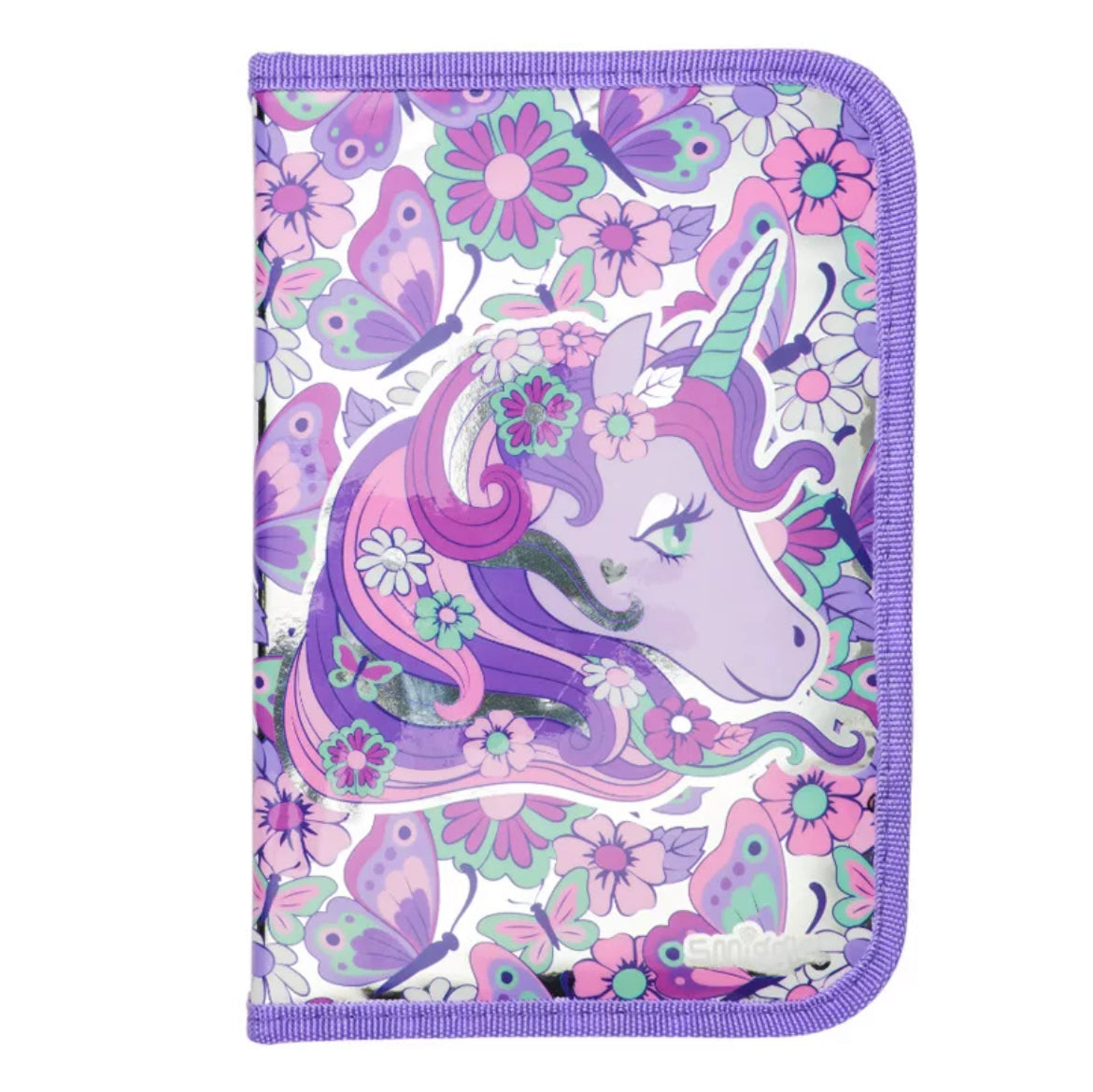 Unicorn Smiggle Pencil Case with pancils