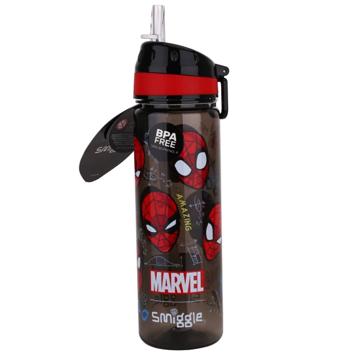 Smiggle Water Bottle - Spiderman | 650ml