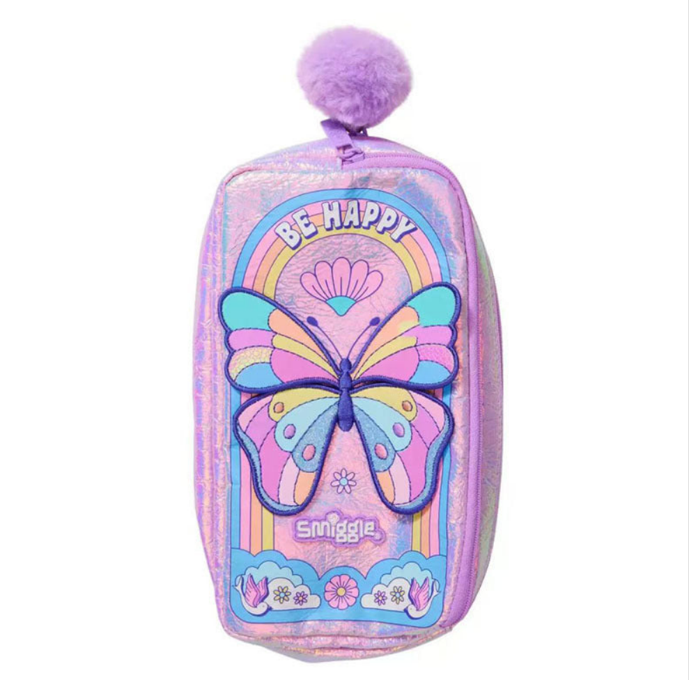 Smiggle Butterfly Design Set Backpack 42cm Case Lunch Bag 3pcs