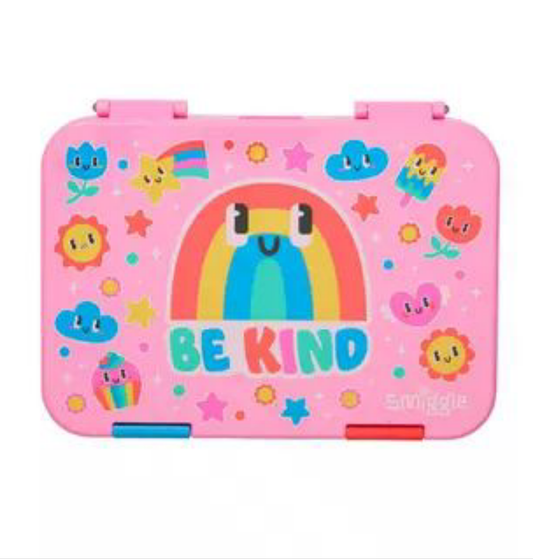 Smiggle Lunch Box Rainbow Design 21x15x4.5