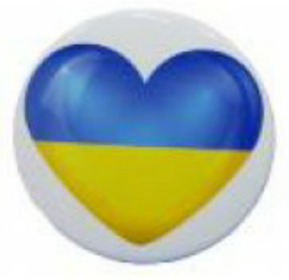 Metal Badge "I Love Ukraine"