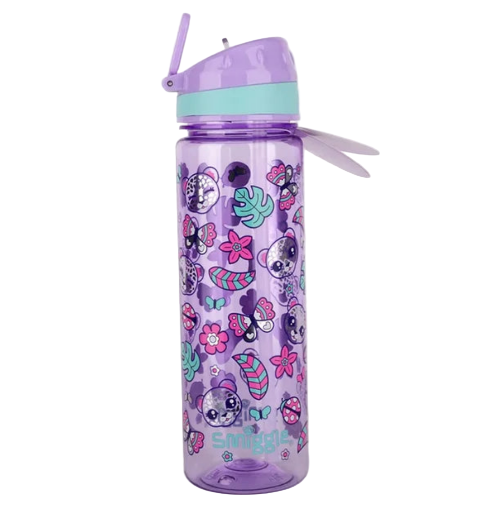Smiggle Water Bottle - Purple Leopard | 650ml