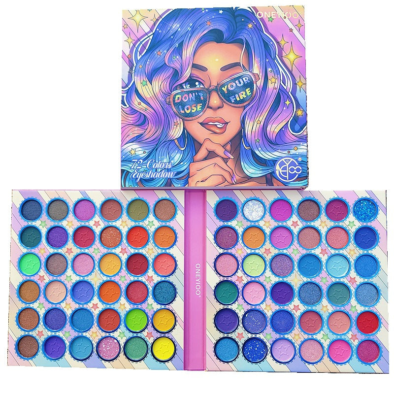 72 Color Eyeshadow Plate Pearlescent Matte