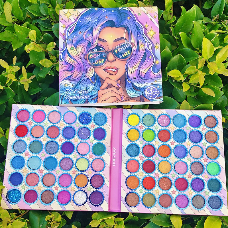 72 Color Eyeshadow Plate Pearlescent Matte
