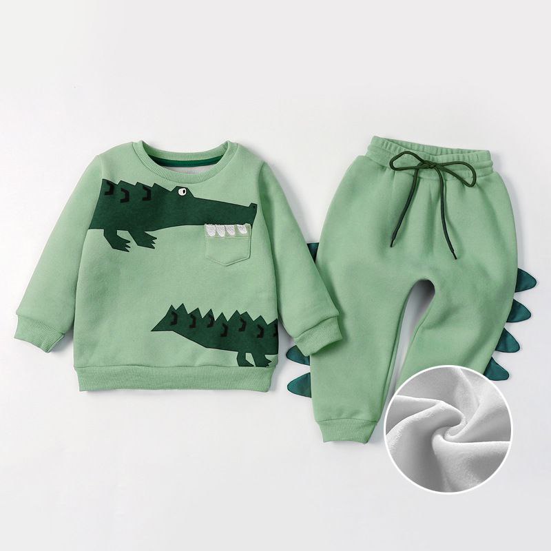 High-quality Warm Set 2 pcs Crocodile Design Size 5-6y