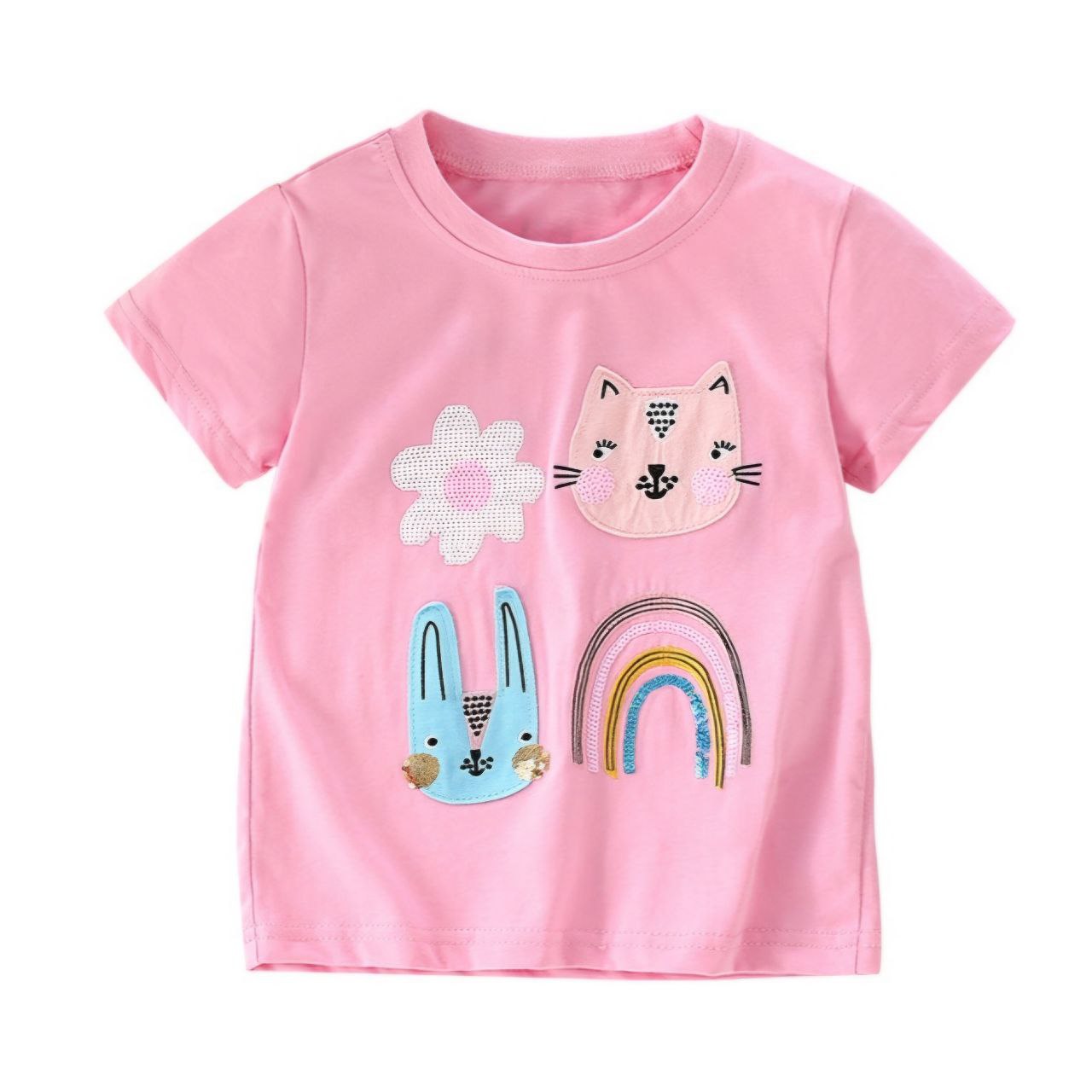 T-shirt kitty for girls cotton Size 3-8y
