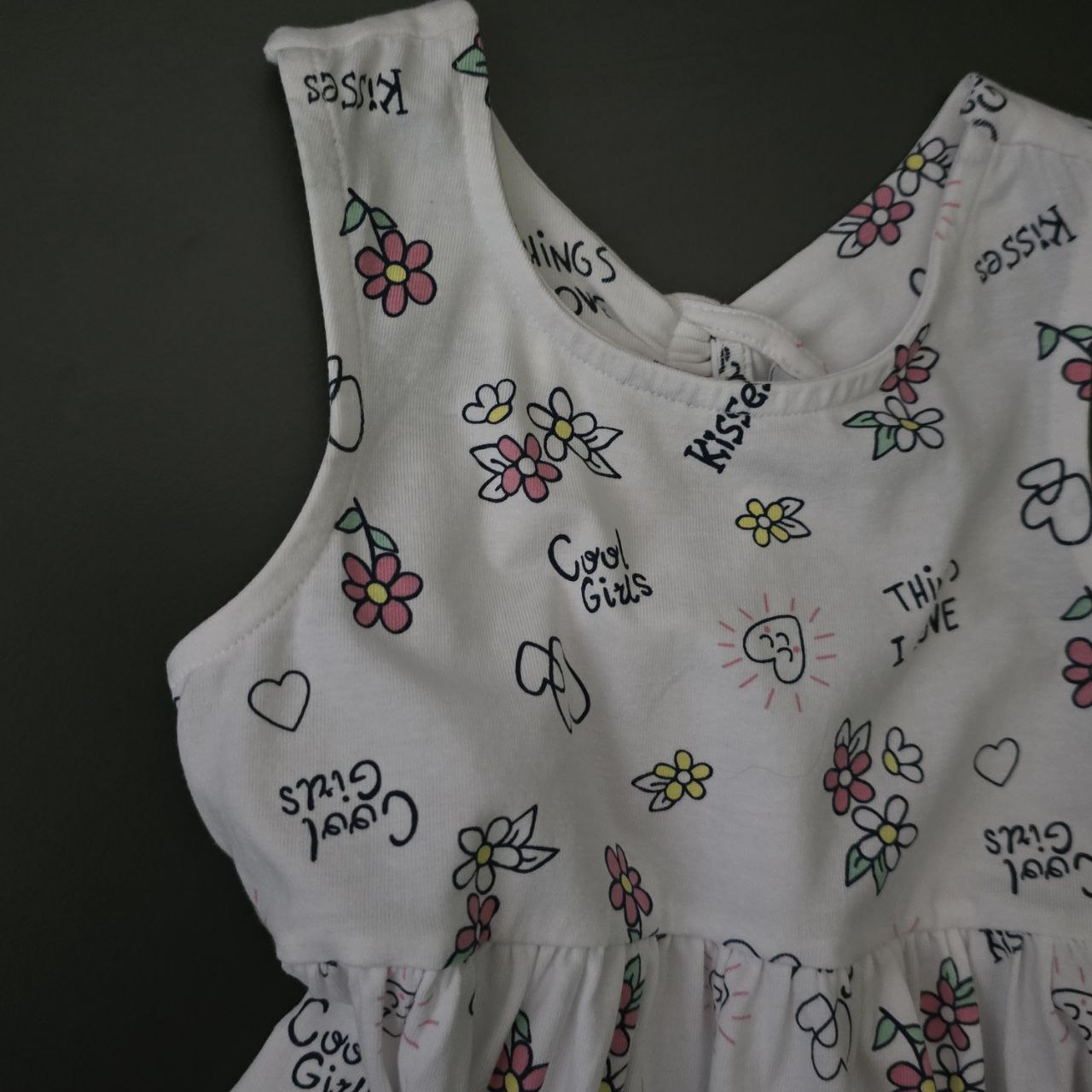 COTTON 100% Dress Girly Design Size 2y