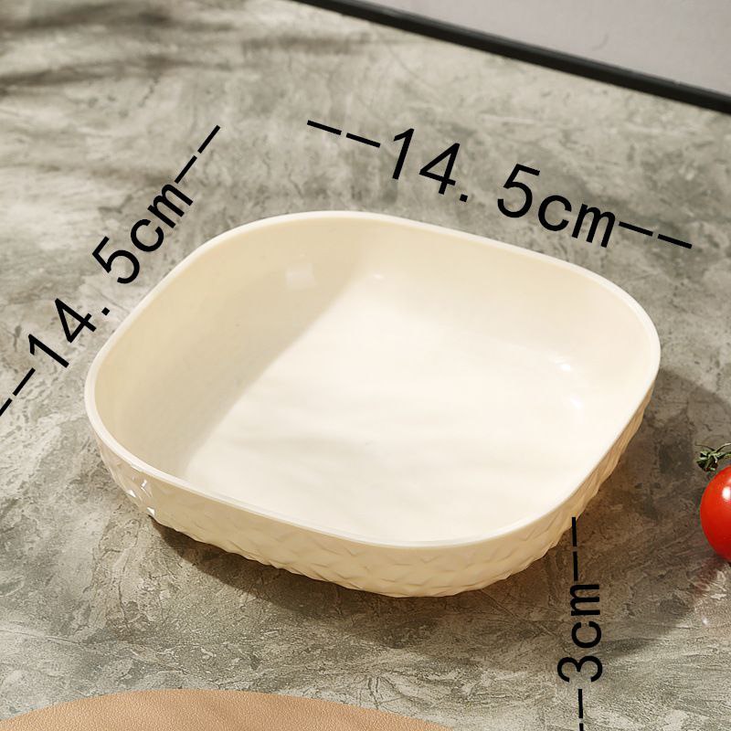 Plastic Snack Plate Reusable Set Of 5