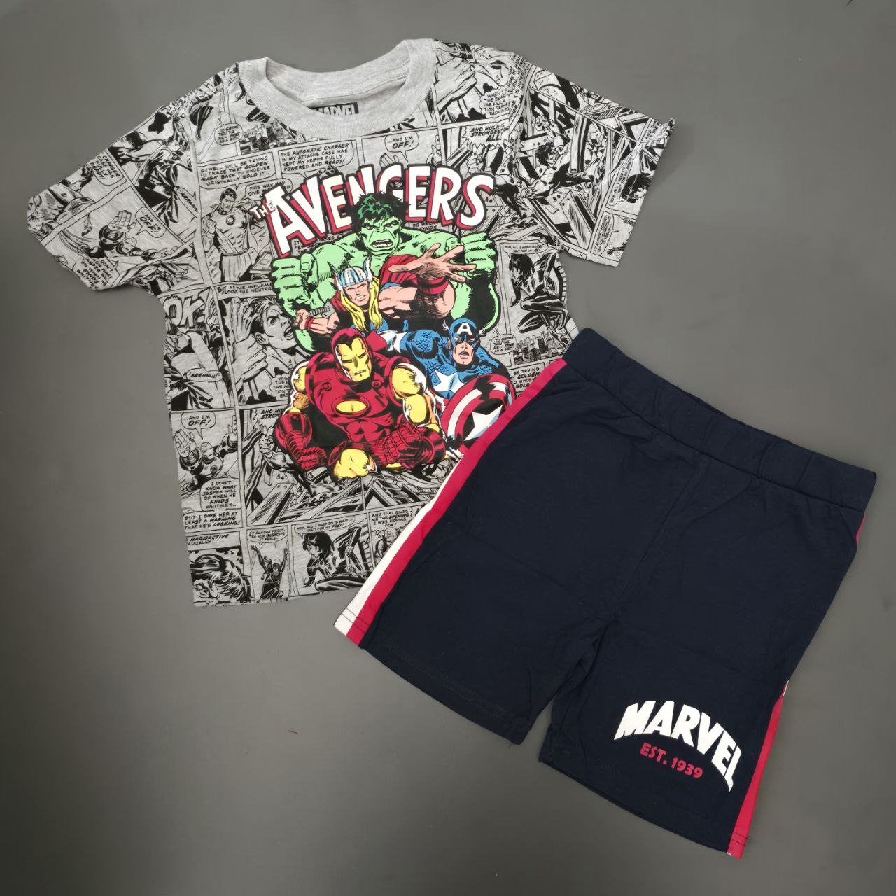 Outfit For Boys The Avengers Marvel Hereos Design Size 3-7y