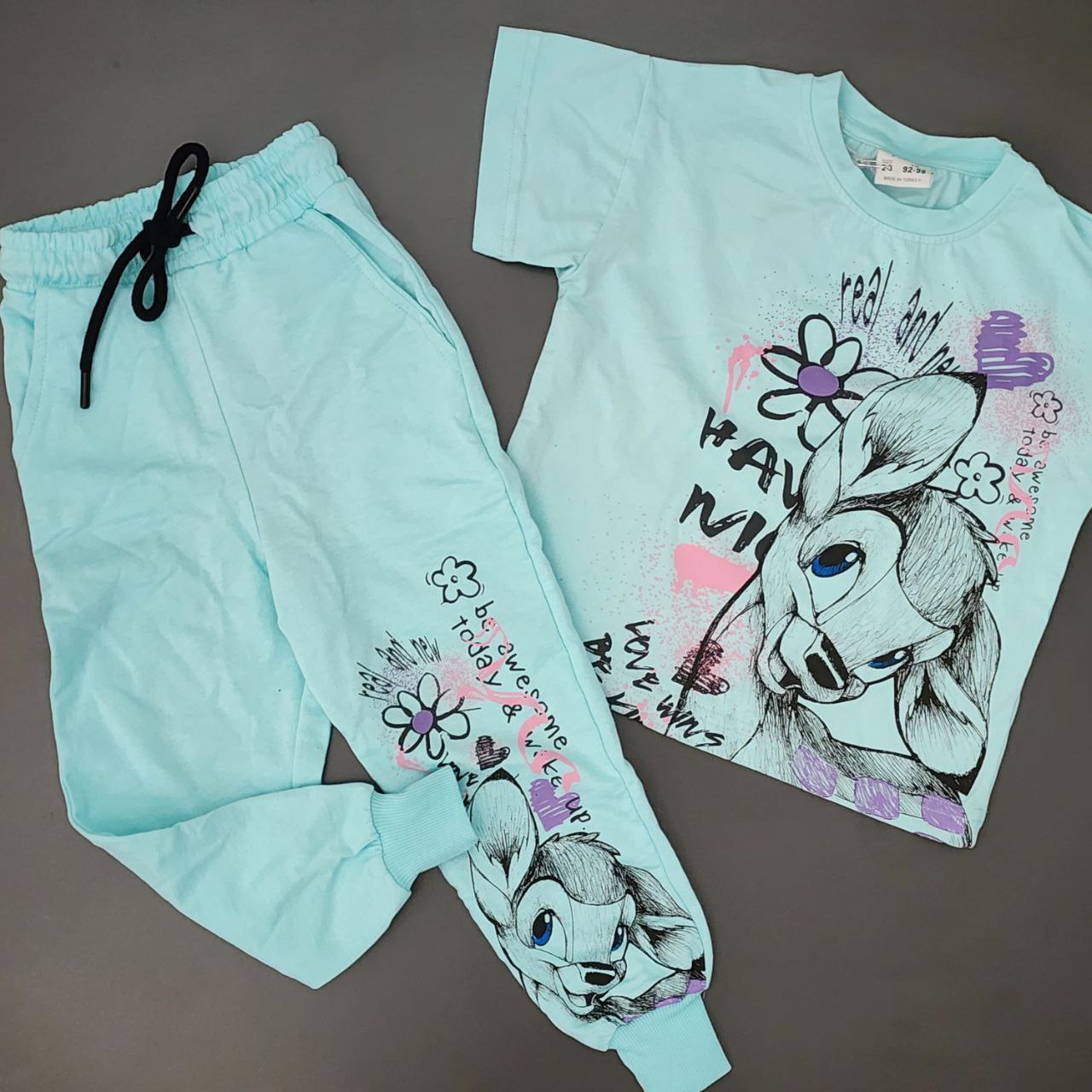 Girls Cotton Flowers– Soft Summer Outfit (2–5Y)