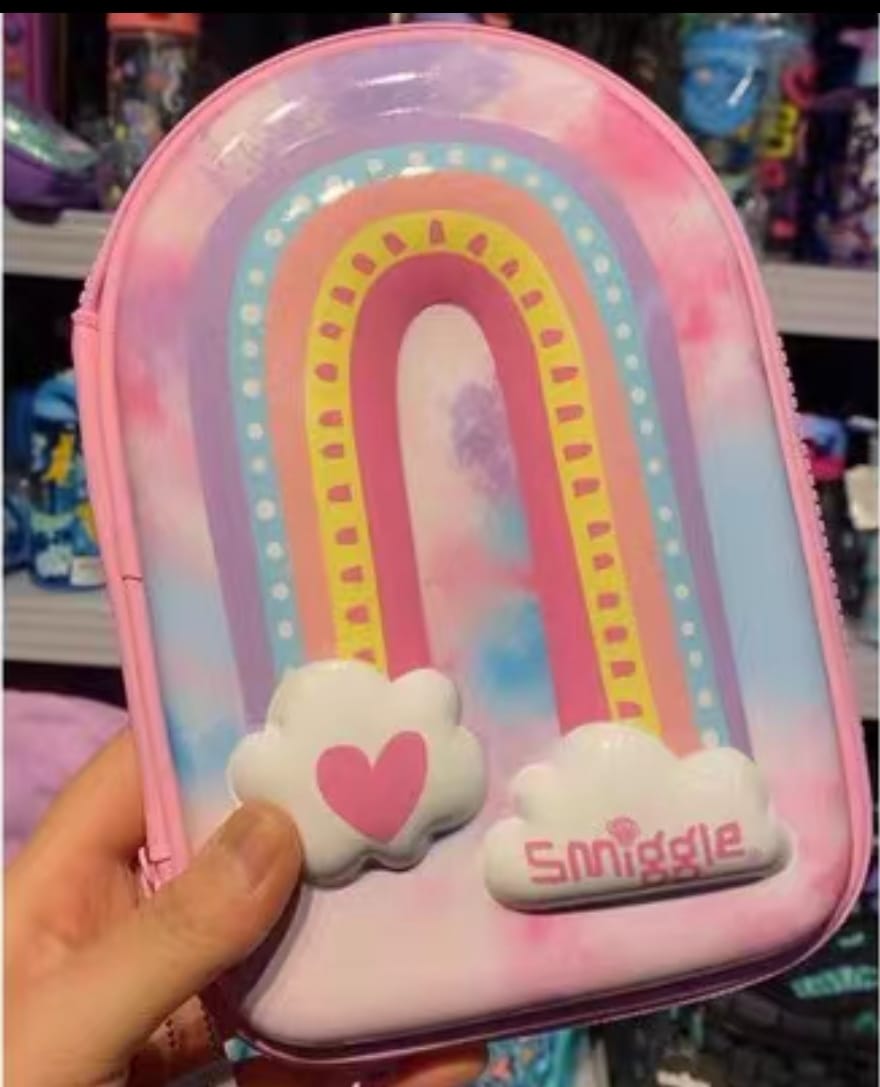 Smiggle Light Pink Rainbow Door Pencil Case