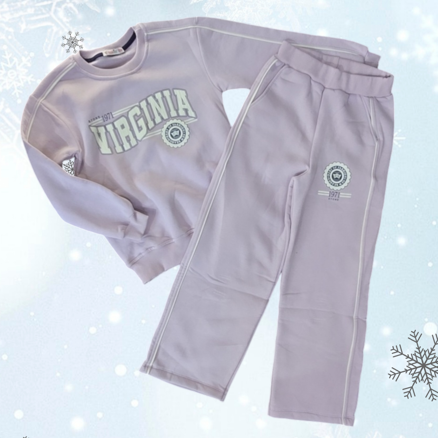 WarmOutfit With Fleece Light Purple Size 10y