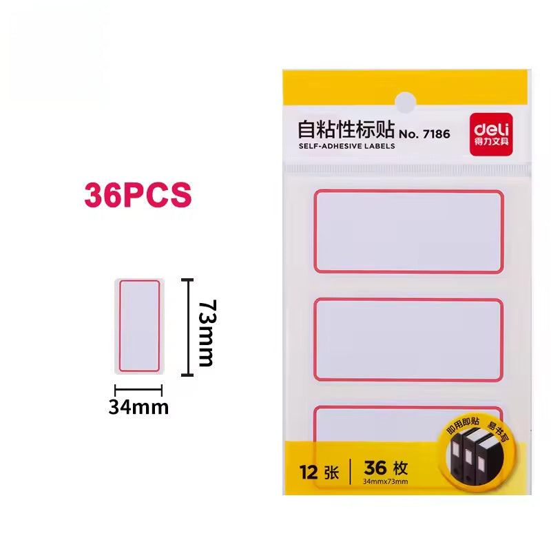 File Folder Labels Name Filing Envelopes Label Stickers 34×73mm 36 pcs