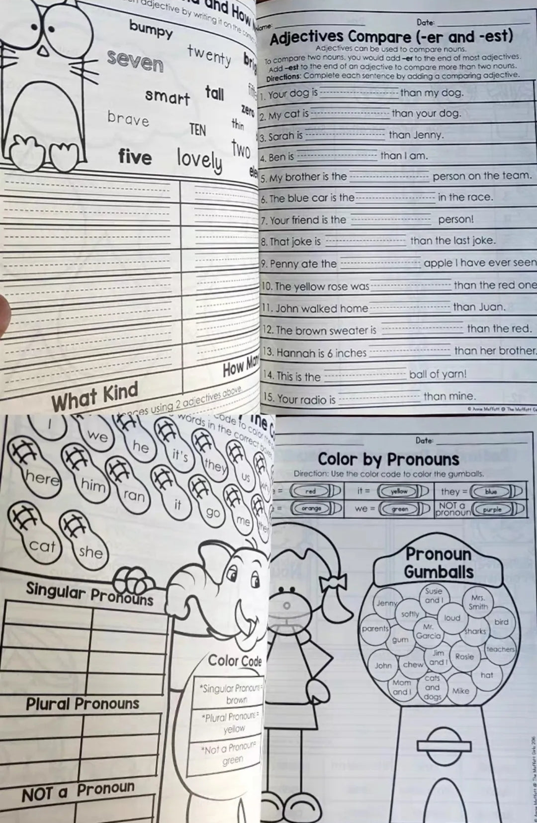 Language arts and Grammar Workbooks for Gr2
