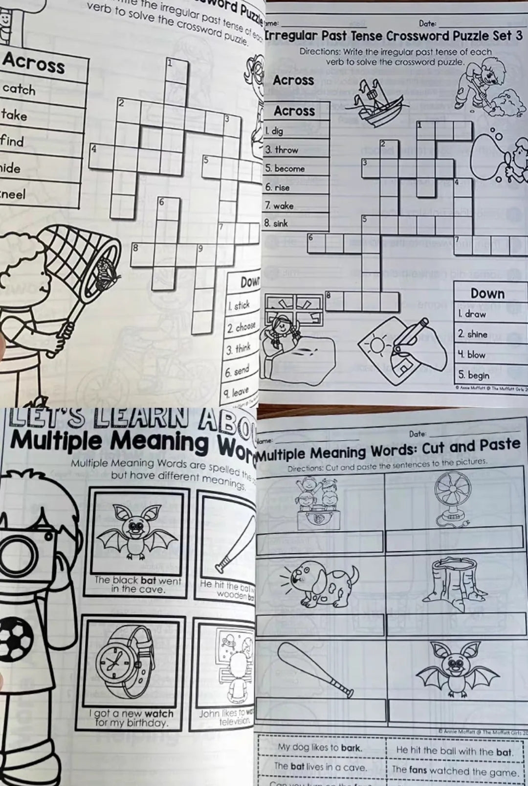 Language arts and Grammar Workbooks for Gr2