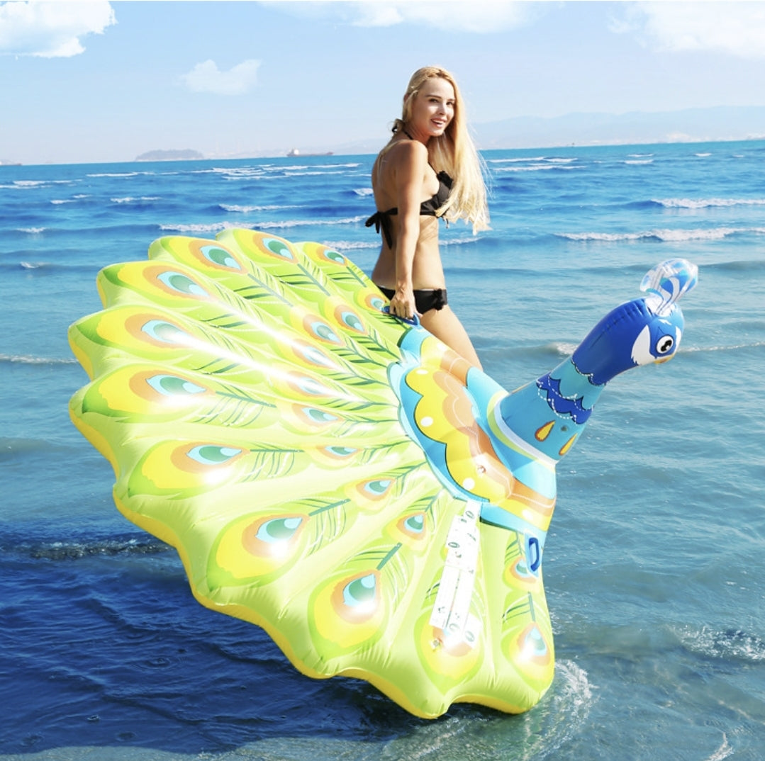 Peafowl pool float 193x93cm