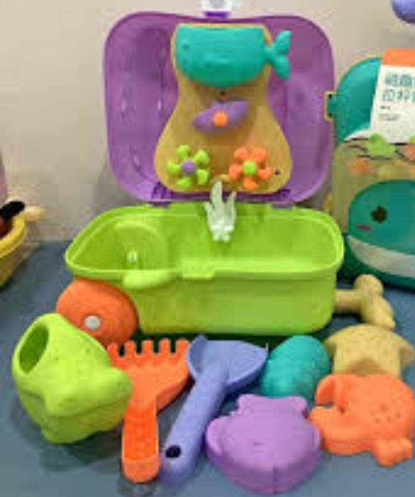 Beach Toys For Kids Baby Sandbox Set Kit Summer Toys For Beach Play Sand Water Game Trolley Case