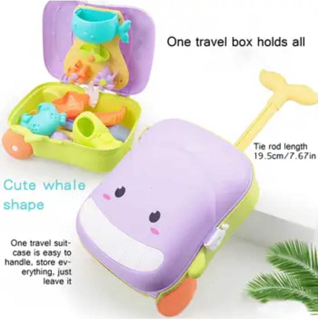 Beach Toys For Kids Baby Sandbox Set Kit Summer Toys For Beach Play Sand Water Game Trolley Case