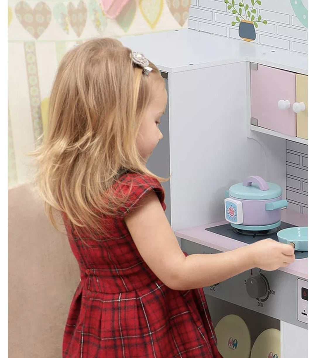 Wooden Simulation Play Home Refrigerator Kitchen Large Children Experience Cooking Kitchen Utensils Early Education Toys