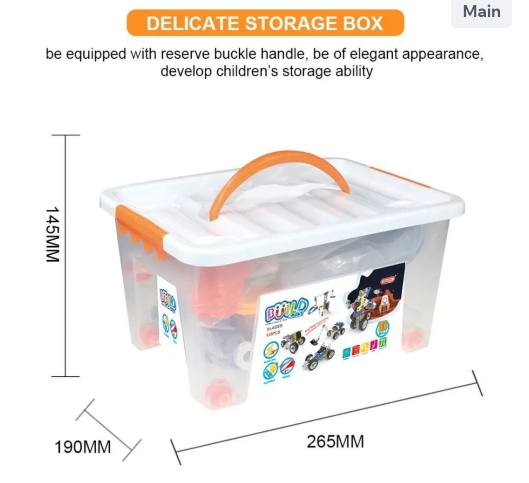 Build & play 113 pcs Toys for Preschool Kids, 5 in 1 Education