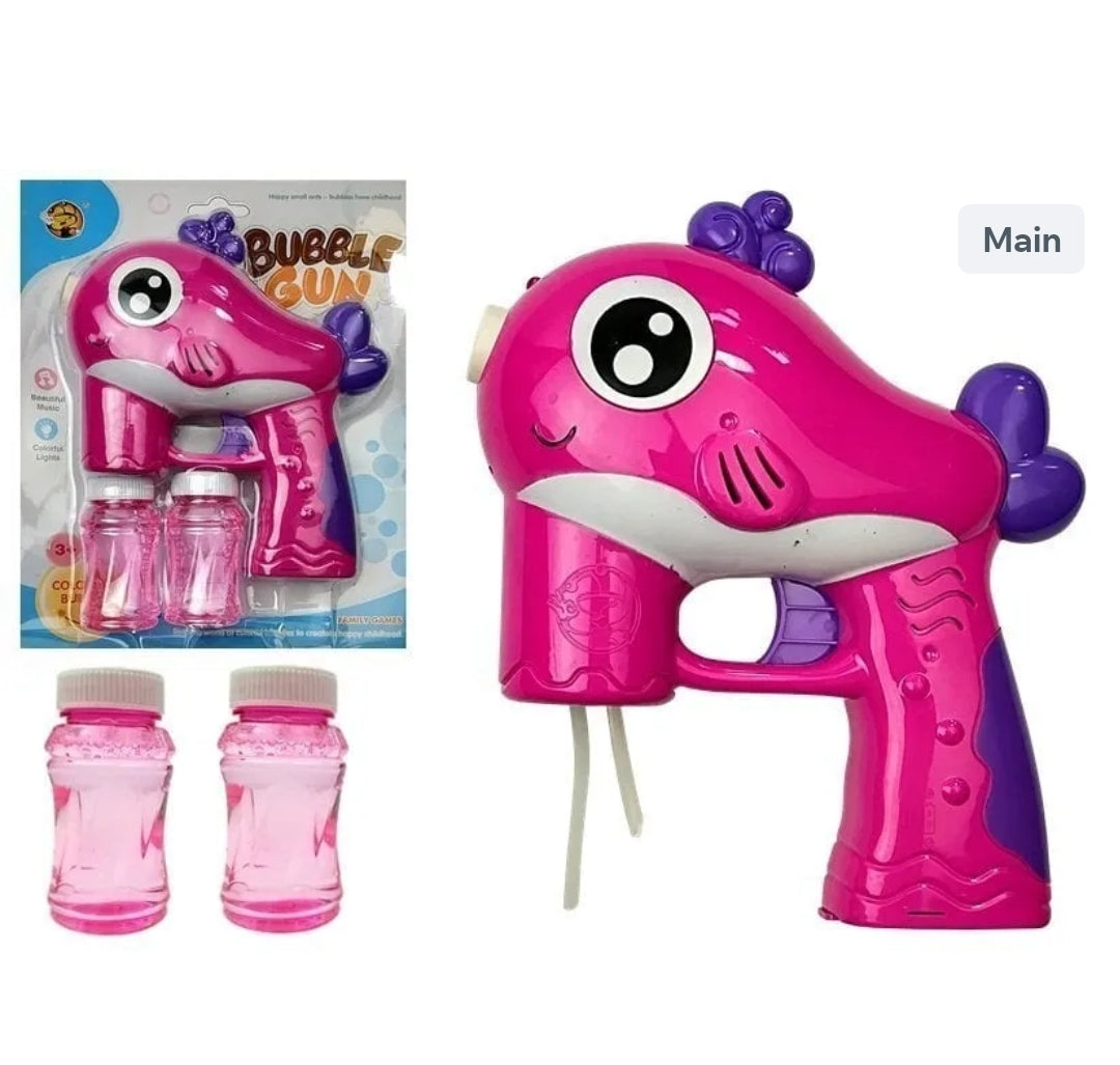 Electric Bubble Gun with 2 Bottles Bubble Solution, Favours, Summer Toy
