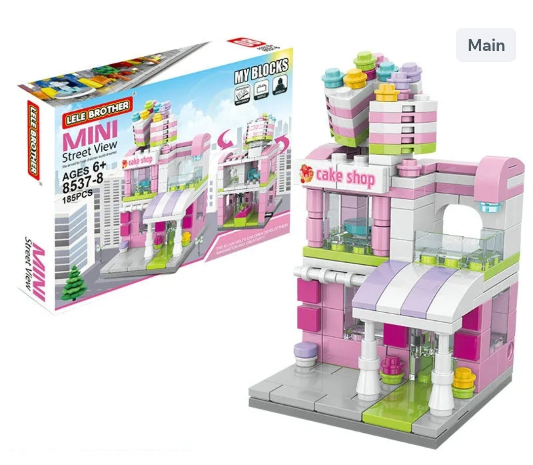 Mini City Street Scene Building Blocks Simulation for Boys and Girls