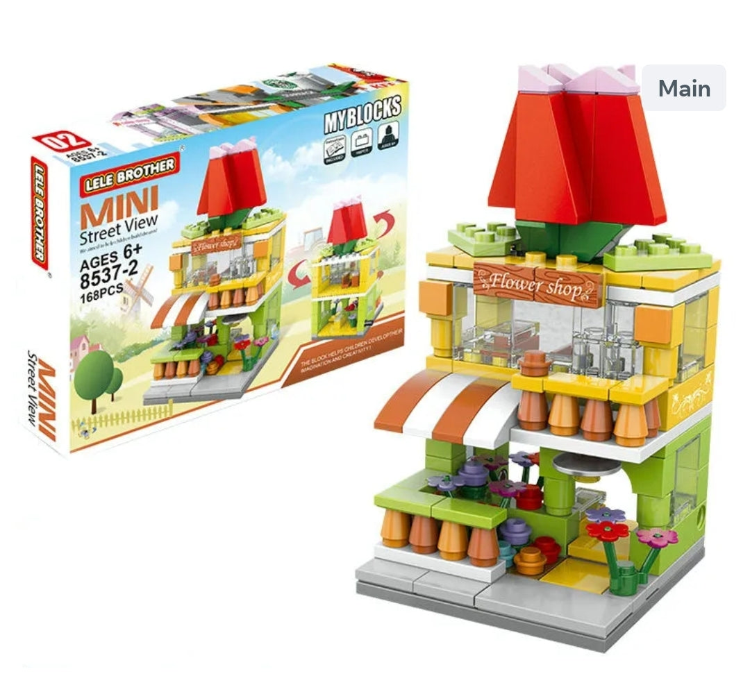 Mini City Street Scene Building Blocks Simulation for Boys and Girls