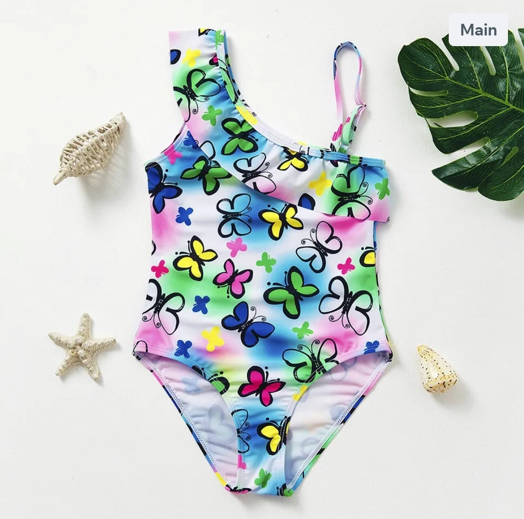 Stylish Kids Swimsuits: Perfect for Summer Fun Butterfly Design Size 2-8y