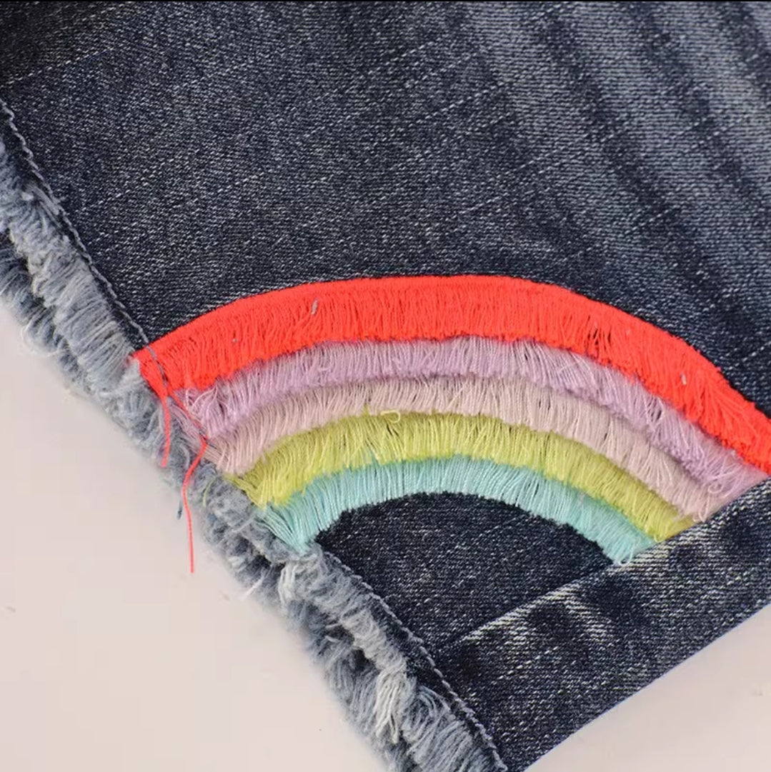 Rainbow Denim Shorts for Girls 4-16y