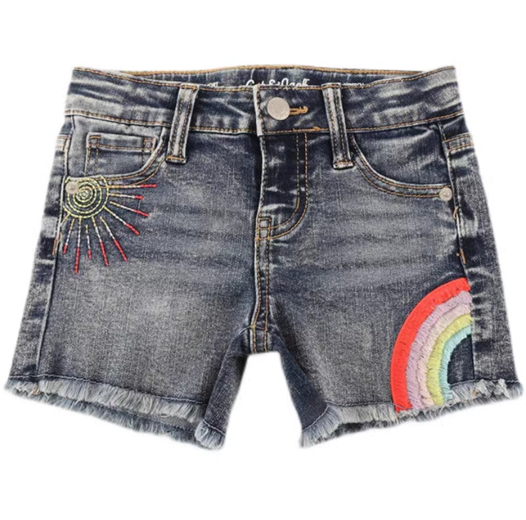 Rainbow Denim Shorts for Girls 4-16y