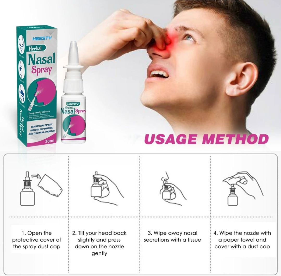 Nasopharyngeal Care Spray Herb Sterilization Nasal Congestion Sneezing and Runny Nose