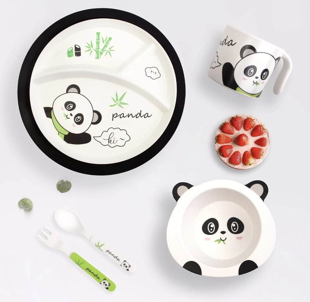 Baby Feeding Set 5Pcs Bamboo Fiber Kid Set